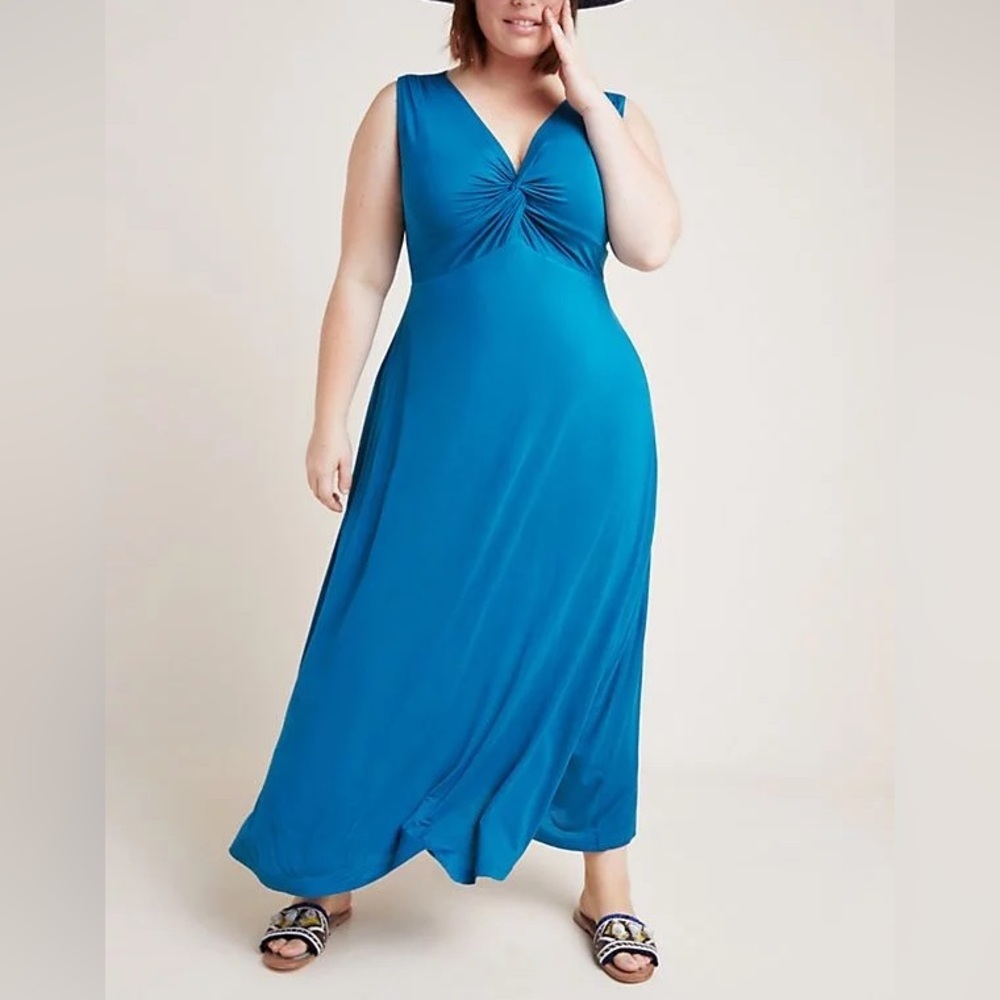 Anthropologie Blue Maxi Dress